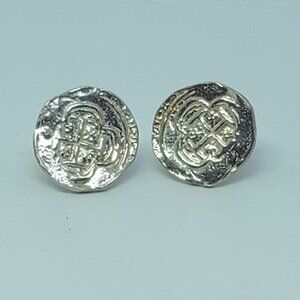 Sterling Treasure Coin Earrings